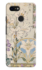 White Lily Google Pixel 3 Hard Case Back Cover by Casekaro
