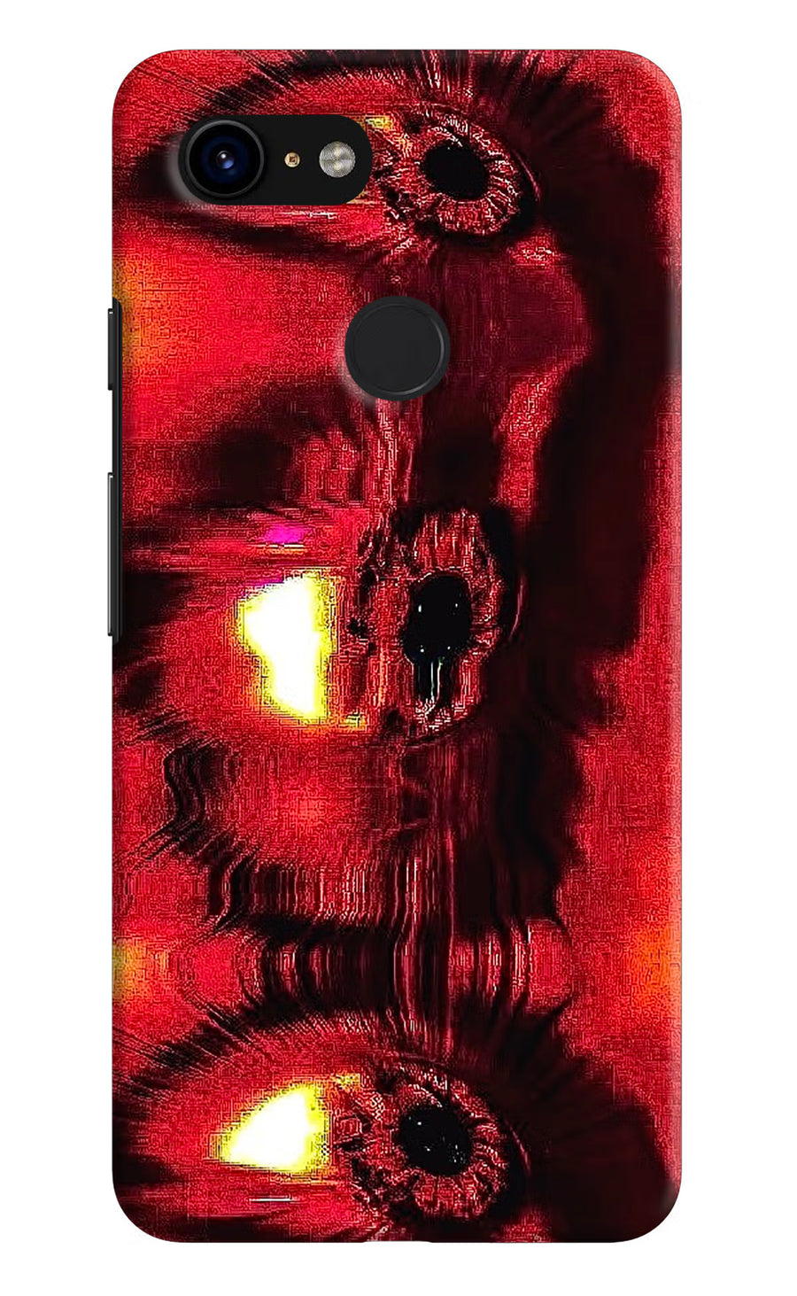 Fire Eye Google Pixel 3 Back Cover, Hard case