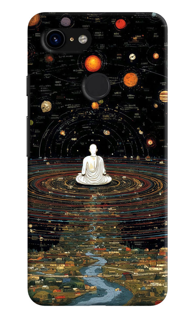 Space Monk Google Pixel 3 Hard Case Back Cover by Casekaro