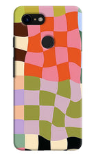 Wavy Grid Google Pixel 3 Hard Case Back Cover by Casekaro