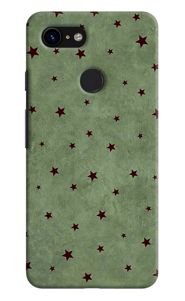 Green Stars Google Pixel 3 Hard Case Back Cover by Casekaro