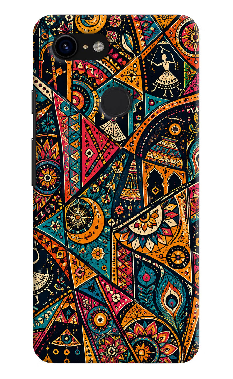 Folk Print Google Pixel 3 Back Cover, Hard case