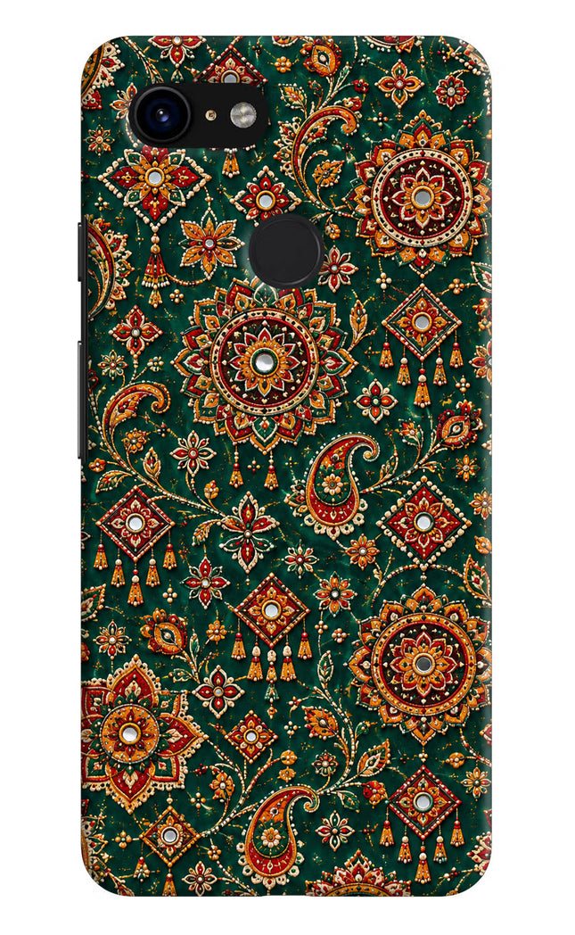 Green Pataka Google Pixel 3 Hard Case Back Cover by Casekaro