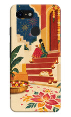 Diwali Rangoli Google Pixel 3 Hard Case Back Cover by Casekaro