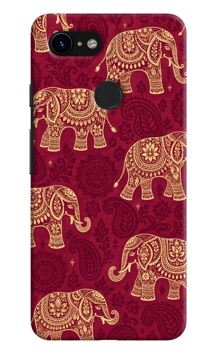 Maroon Elephant Google Pixel 3 Back Cover, Hard case