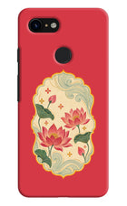 Pink Lotus Google Pixel 3 Hard Case Back Cover by Casekaro