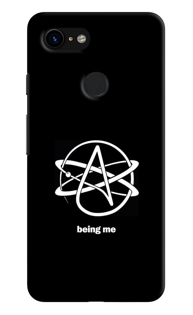 Atheist Symbol Google Pixel 3 Hard Case Back Cover by Casekaro