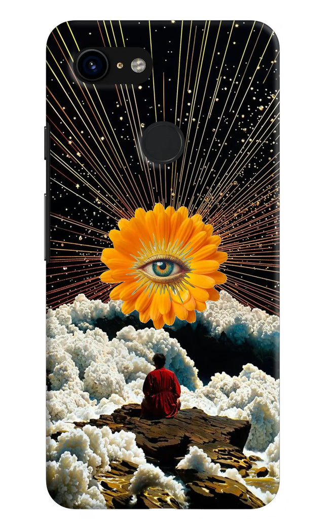 Cosmic Flower Google Pixel 3 Hard Case Back Cover by Casekaro