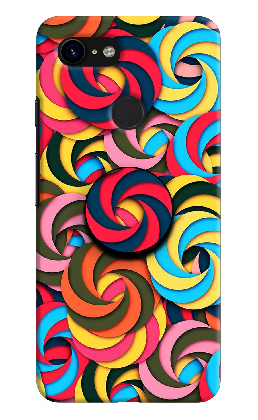 Spiral Pattern Google Pixel 3 Pop Case, Hard case