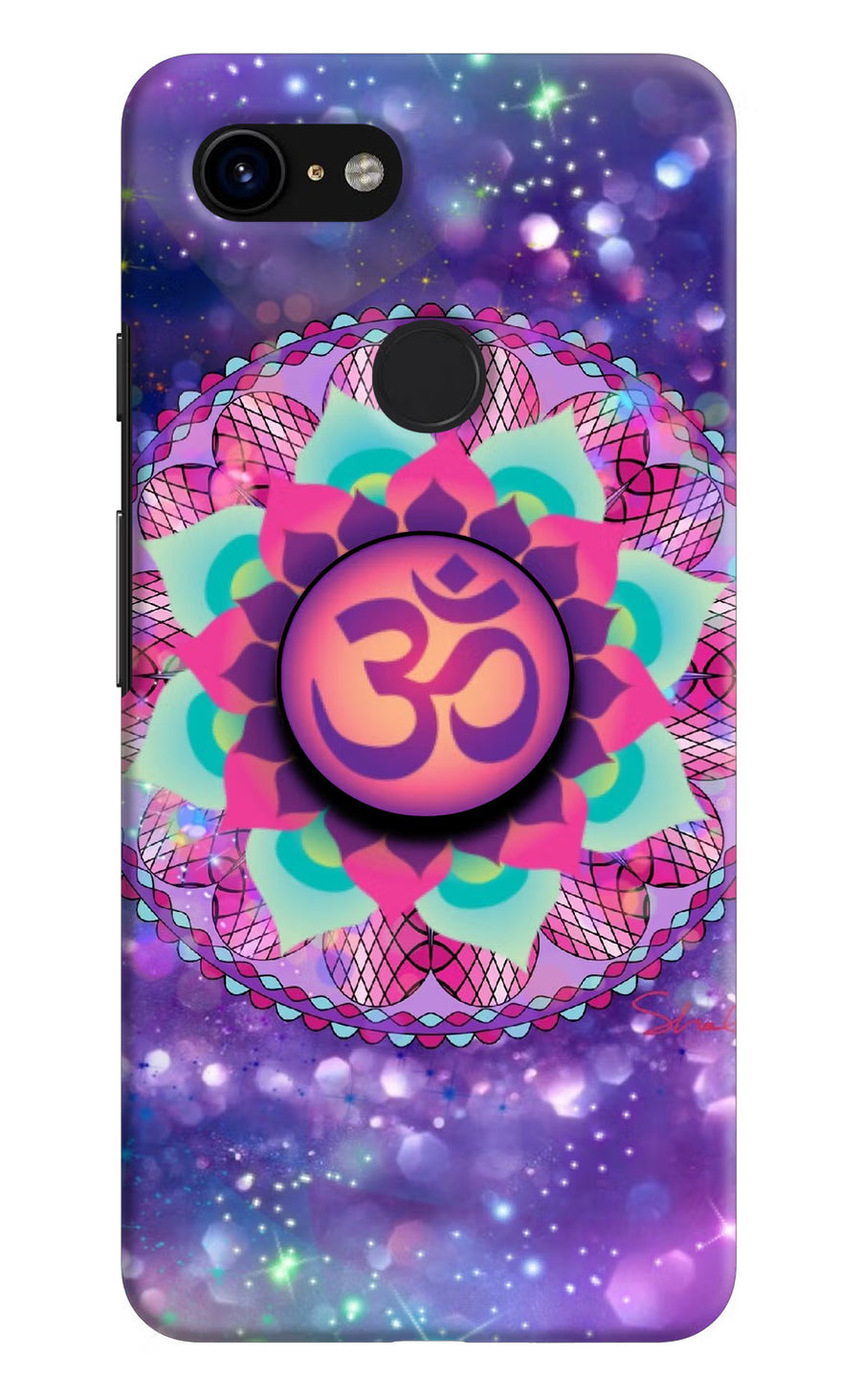 Om Purple Google Pixel 3 Pop Case, Hard case