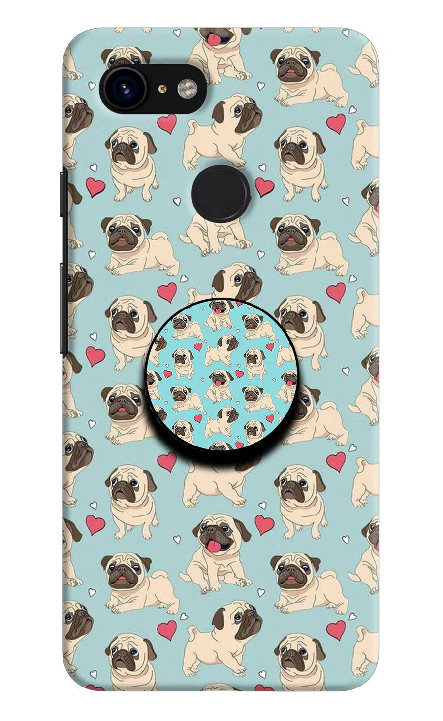Pug Dog Google Pixel 3 Pop Case, Hard case
