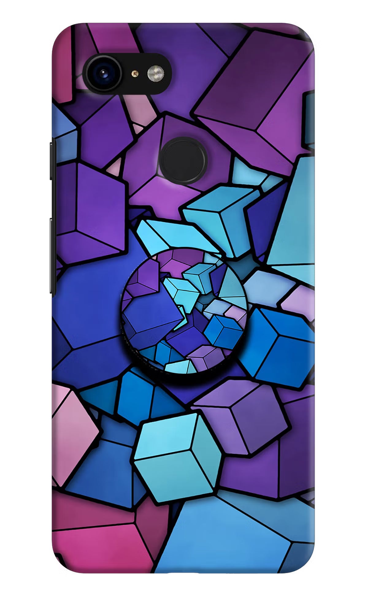 Cubic Abstract Google Pixel 3 Pop Case by Casekaro