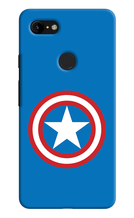 Captain America Logo Google Pixel 3 XL Hard Case Back Cover by Casekaro