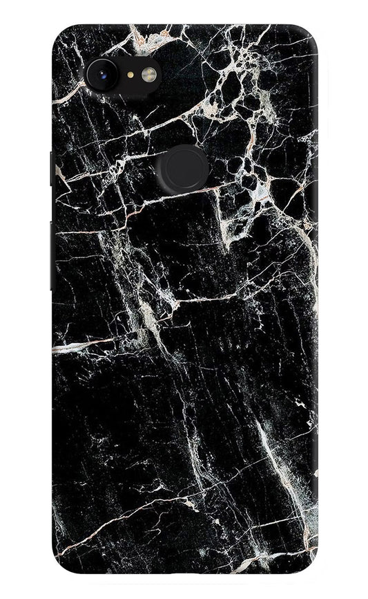 Black Marble Texture Google Pixel 3 XL Hard Case Back Cover by Casekaro