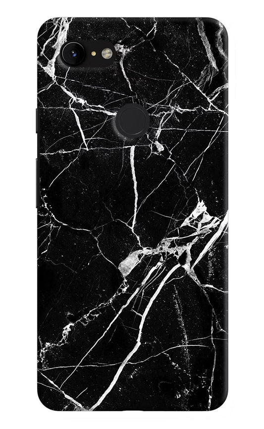 Black Marble Pattern Google Pixel 3 XL Hard Case Back Cover by Casekaro