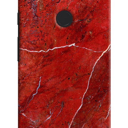 Red Marble Design Google Pixel 3 XL Hard Case Back Cover by Casekaro