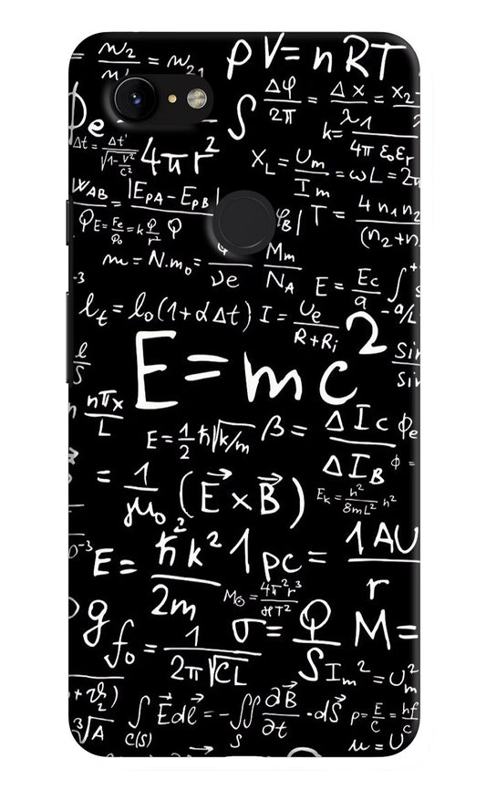 Physics Formula Google Pixel 3 XL Hard Case Back Cover by Casekaro