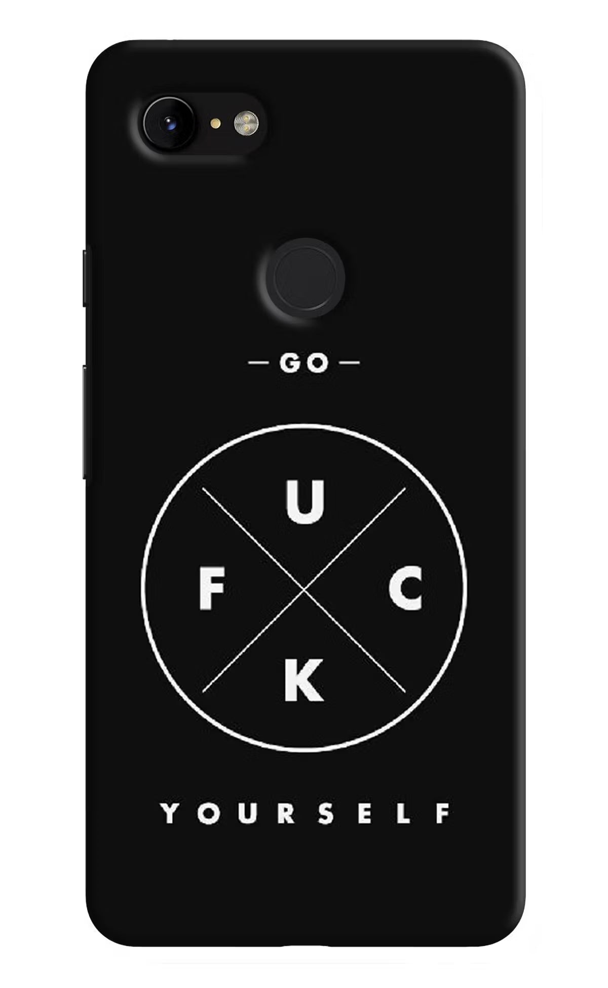 Go Fuck Yourself Google Pixel 3 XL Hard Case Back Cover by Casekaro