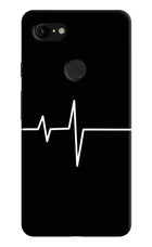 Heart Beats Google Pixel 3 XL Hard Case Back Cover by Casekaro