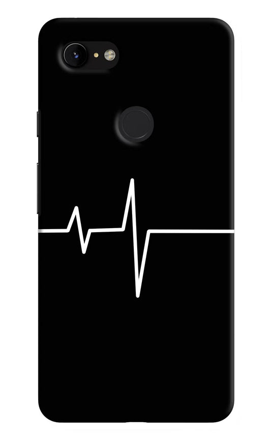 Heart Beats Google Pixel 3 XL Hard Case Back Cover by Casekaro