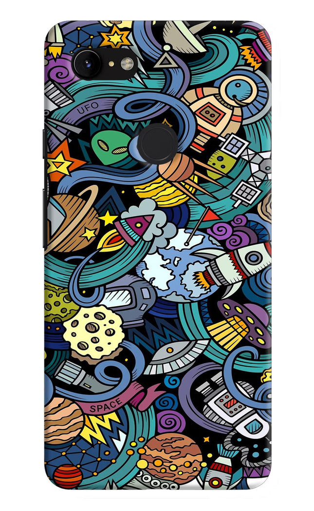 Space Abstract Google Pixel 3 XL Hard Case Back Cover by Casekaro