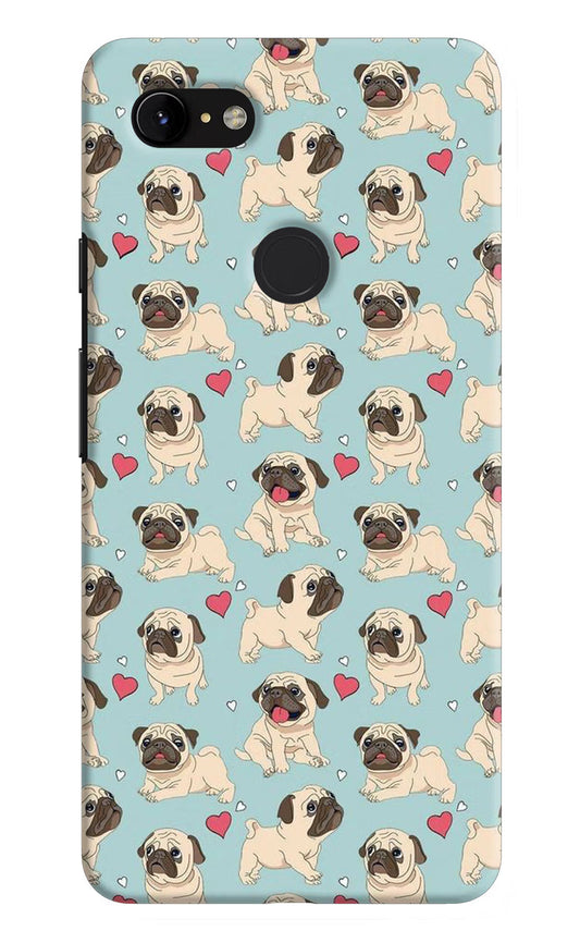 Pug Dog Google Pixel 3 XL Hard Case Back Cover by Casekaro