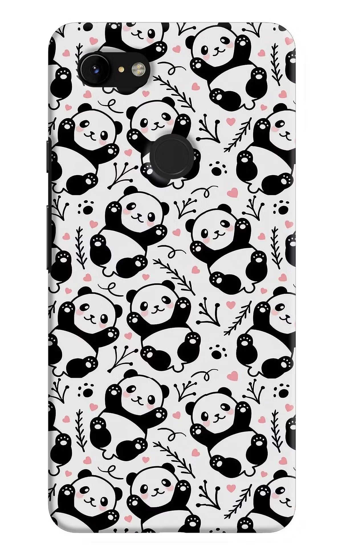 Cute Panda Google Pixel 3 XL Hard Case Back Cover by Casekaro
