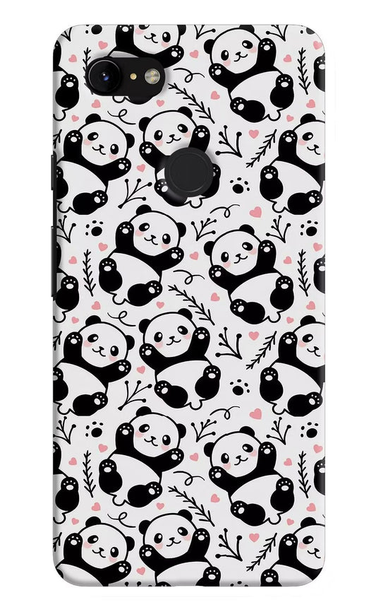 Cute Panda Google Pixel 3 XL Hard Case Back Cover by Casekaro