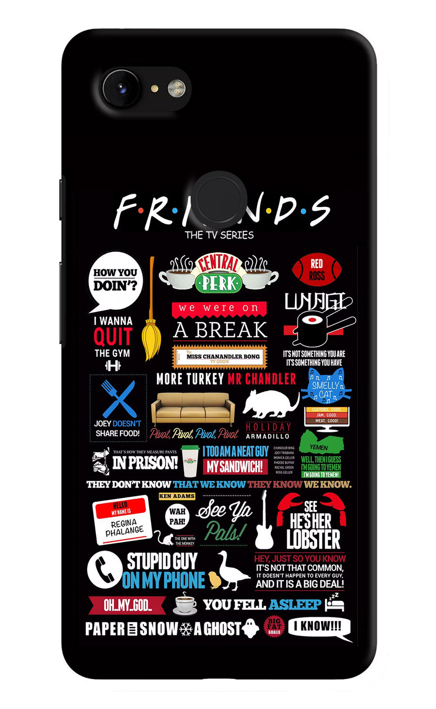 FRIENDS Google Pixel 3 XL Back Cover, Hard case
