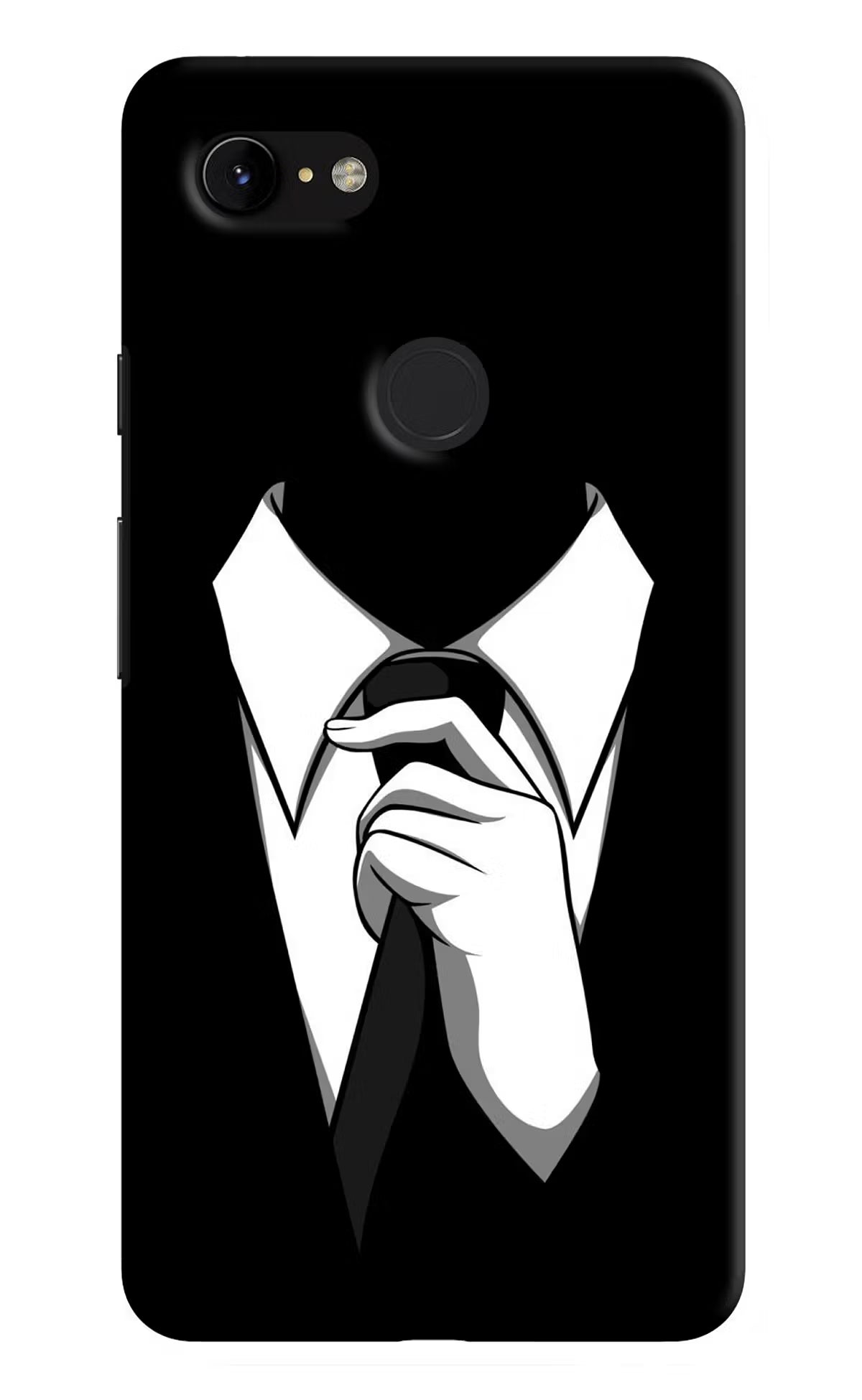 Black Tie Google Pixel 3 XL Hard Case Back Cover by Casekaro