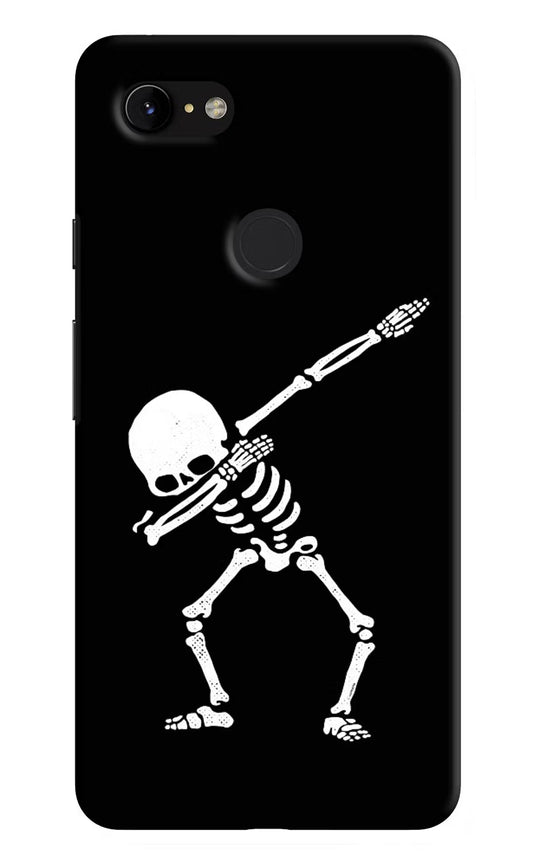 Dabbing Skeleton Art Google Pixel 3 XL Hard Case Back Cover by Casekaro