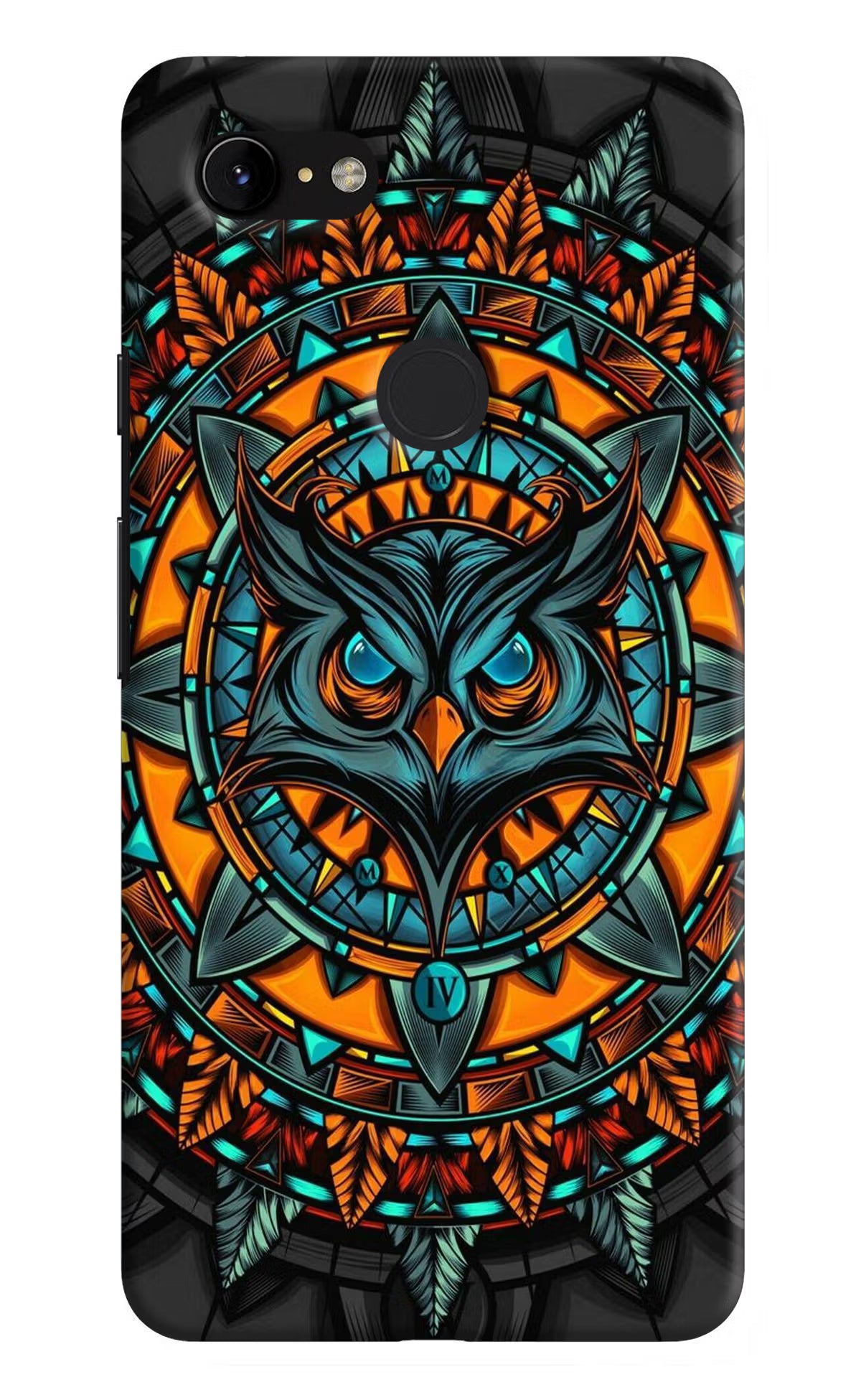 Angry Owl Art Google Pixel 3 XL Hard Case Back Cover by Casekaro