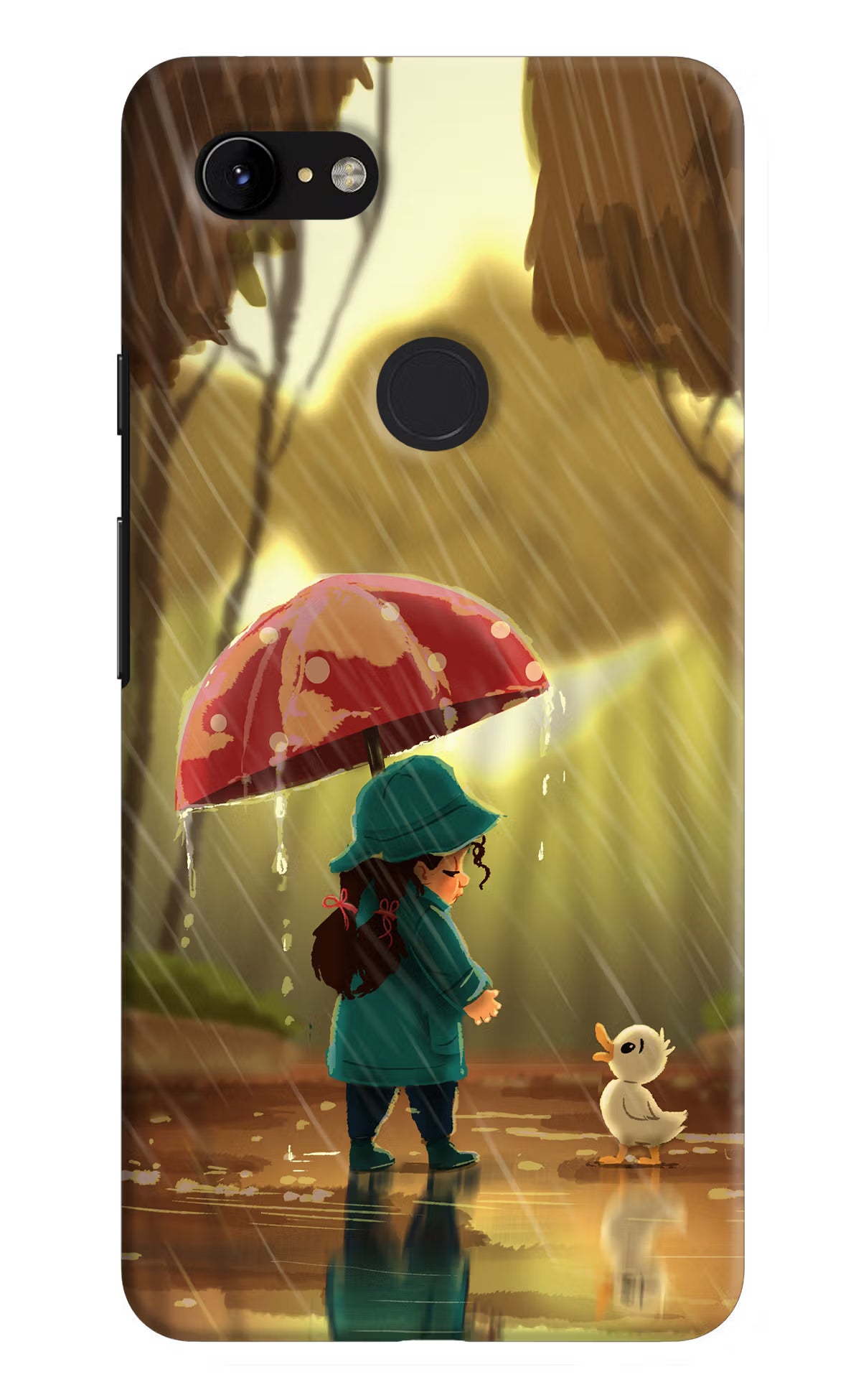 Rainy Day Google Pixel 3 XL Hard Case Back Cover by Casekaro