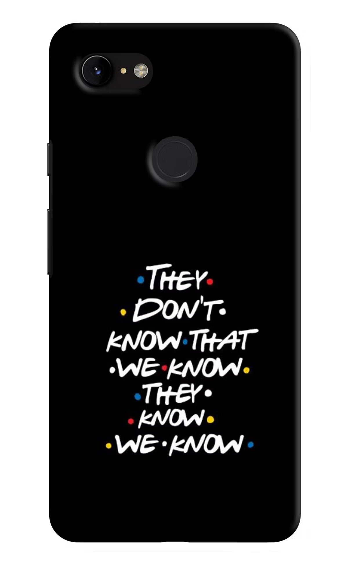 FRIENDS Dialogue Google Pixel 3 XL Hard Case Back Cover by Casekaro