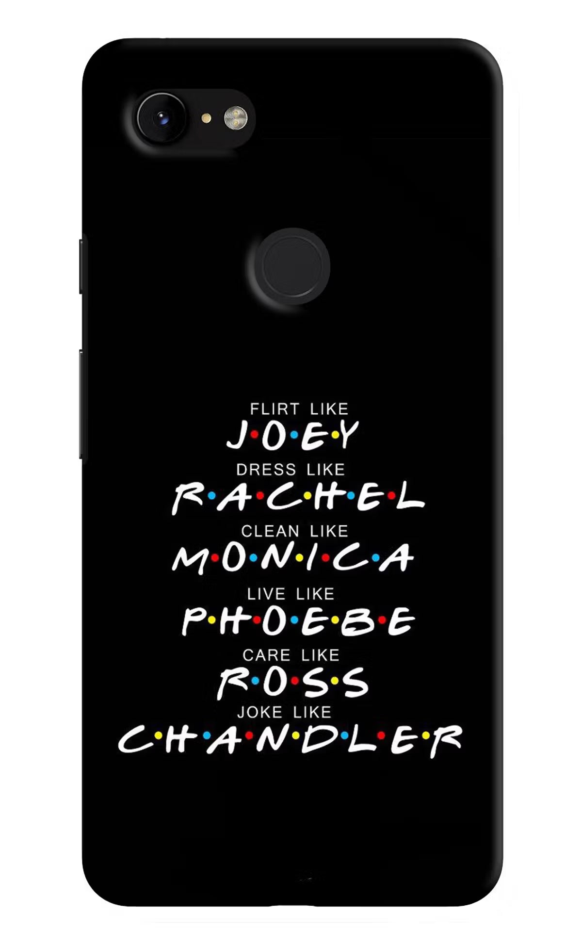 FRIENDS Character Google Pixel 3 XL Hard Case Back Cover by Casekaro