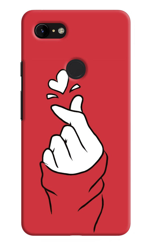 Korean Love Sign Google Pixel 3 XL Hard Case Back Cover by Casekaro