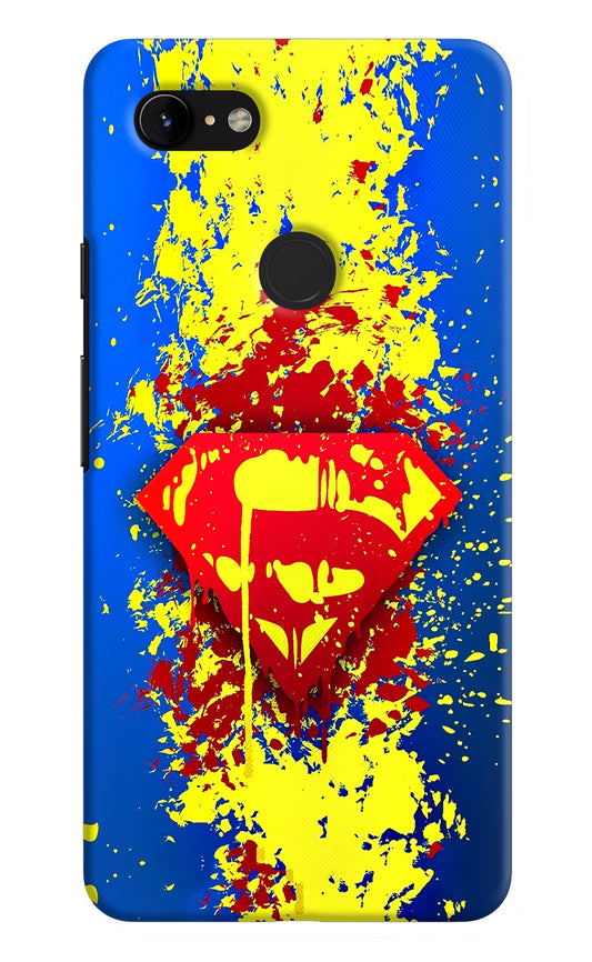Superman logo Google Pixel 3 XL Hard Case Back Cover by Casekaro