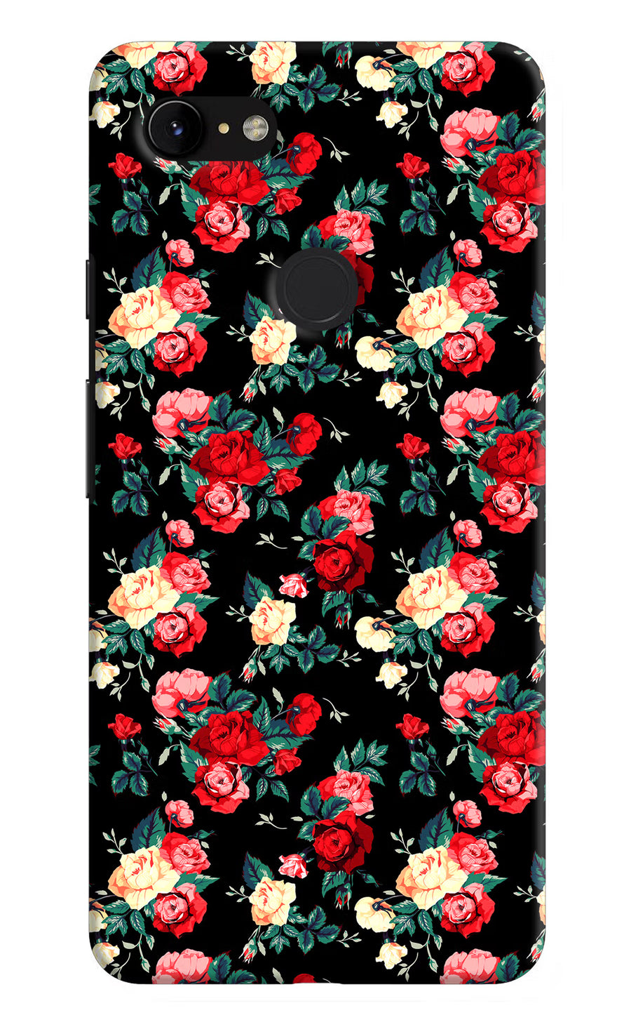 Rose Pattern Google Pixel 3 XL Back Cover, Hard case
