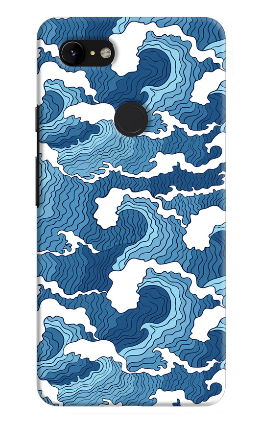Blue Waves Google Pixel 3 XL Hard Case Back Cover by Casekaro