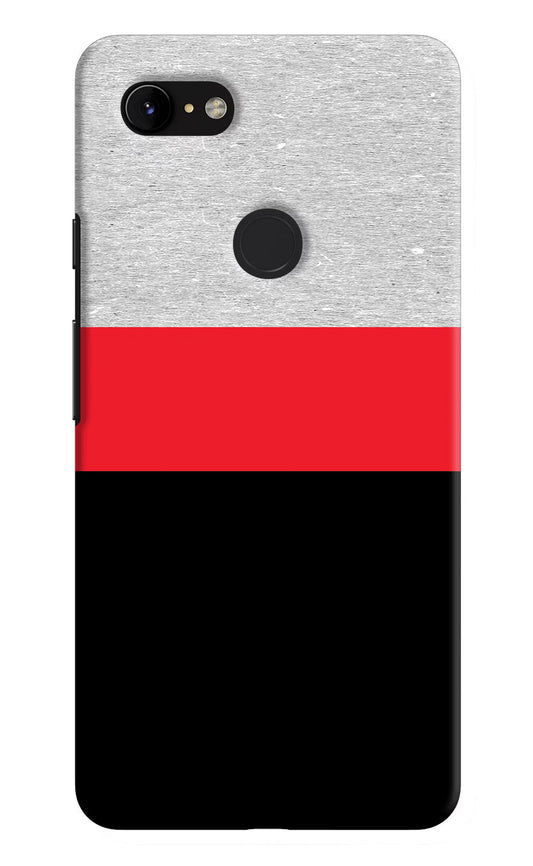Tri Color Pattern Google Pixel 3 XL Hard Case Back Cover by Casekaro