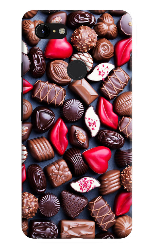 Chocolates Google Pixel 3 XL Hard Case Back Cover by Casekaro