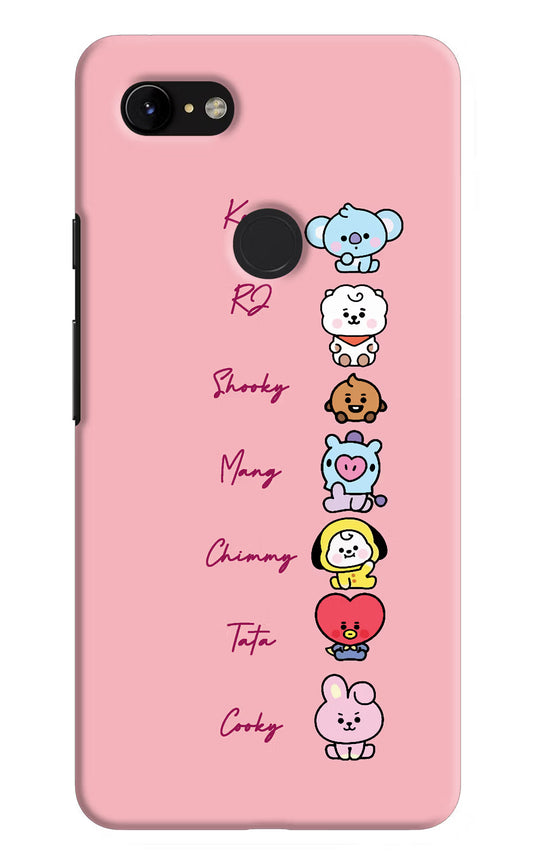 BTS names Google Pixel 3 XL Hard Case Back Cover by Casekaro