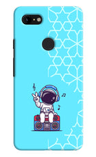 Cute Astronaut Chilling Google Pixel 3 XL Hard Case Back Cover by Casekaro