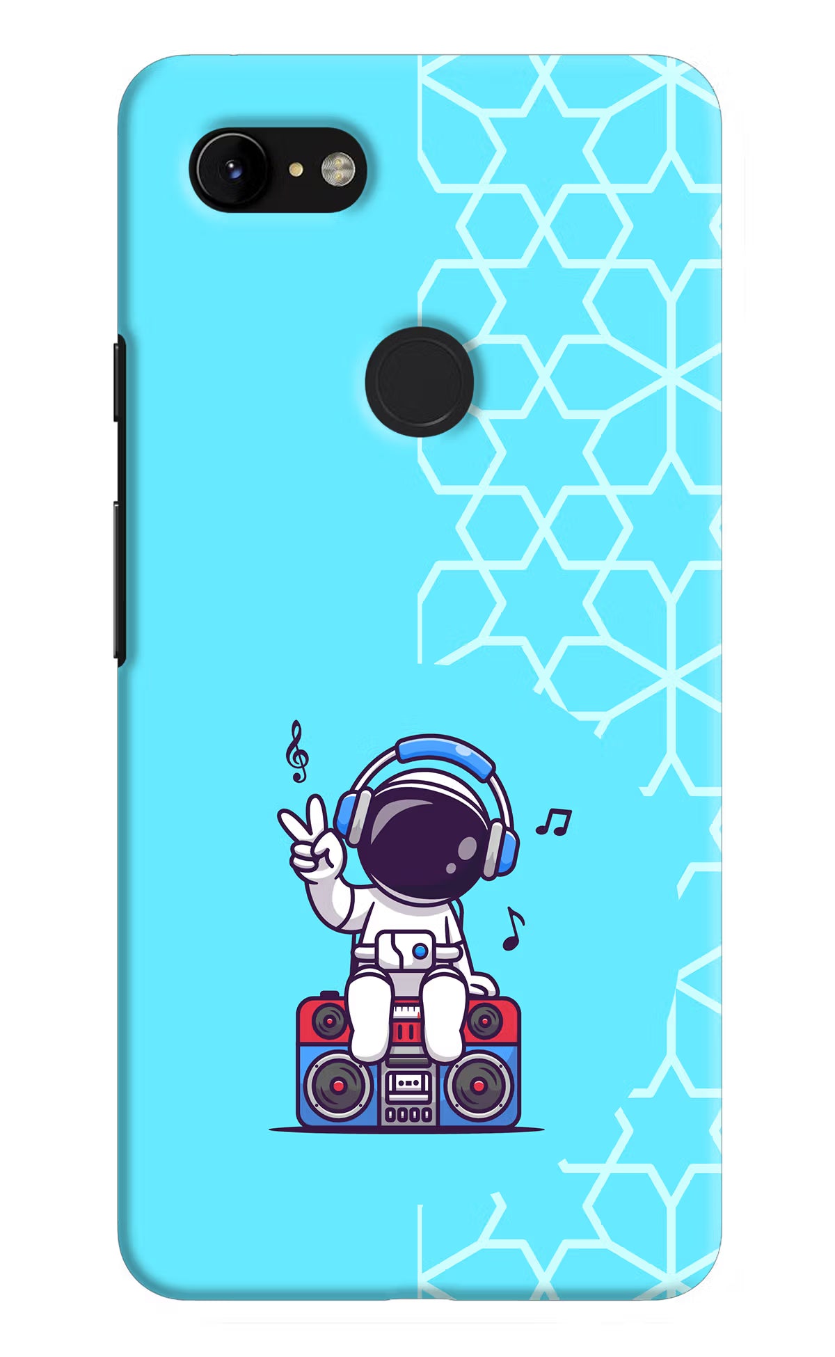 Cute Astronaut Chilling Google Pixel 3 XL Hard Case Back Cover by Casekaro