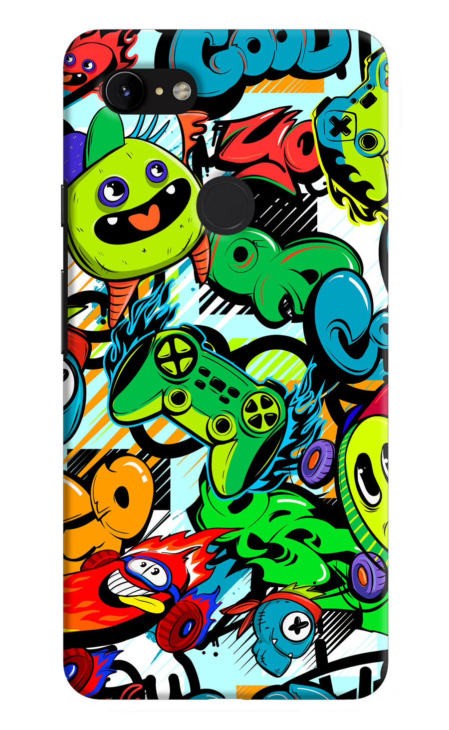 Game Doodle Google Pixel 3 XL Back Cover, Hard case