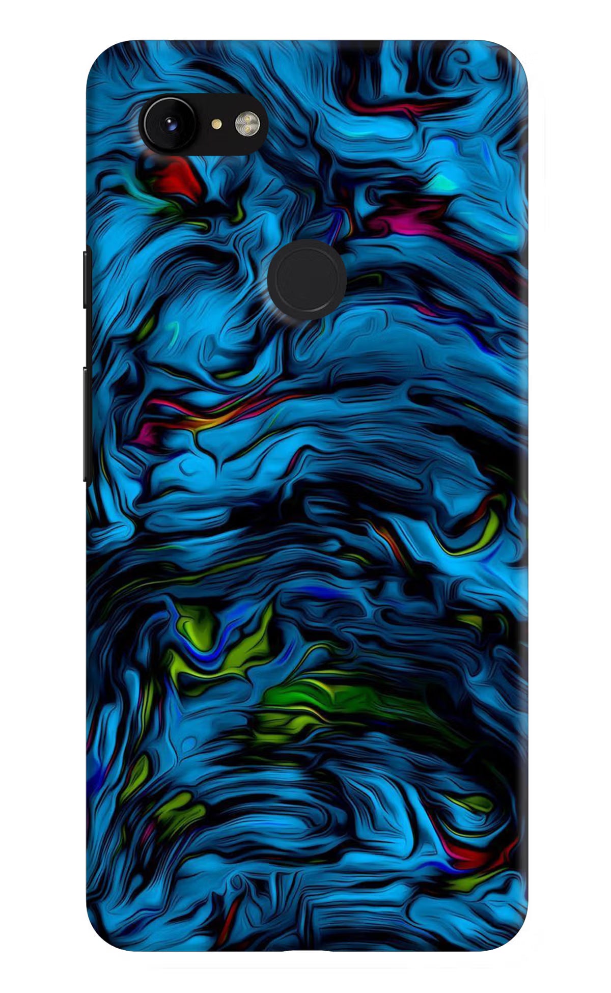 Dark Blue Abstract Google Pixel 3 XL Hard Case Back Cover by Casekaro