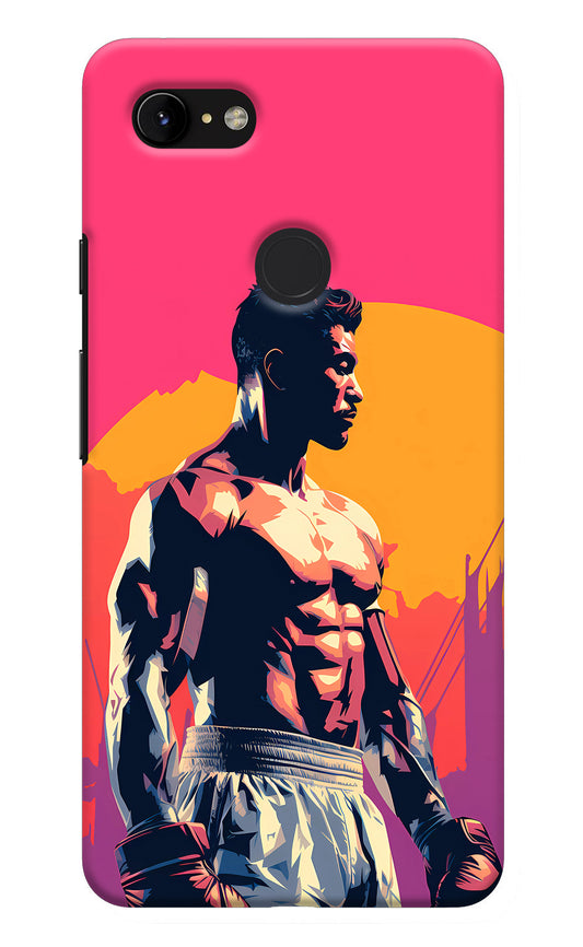 Sunset Warrior (AI Generated) Google Pixel 3 XL Back Cover