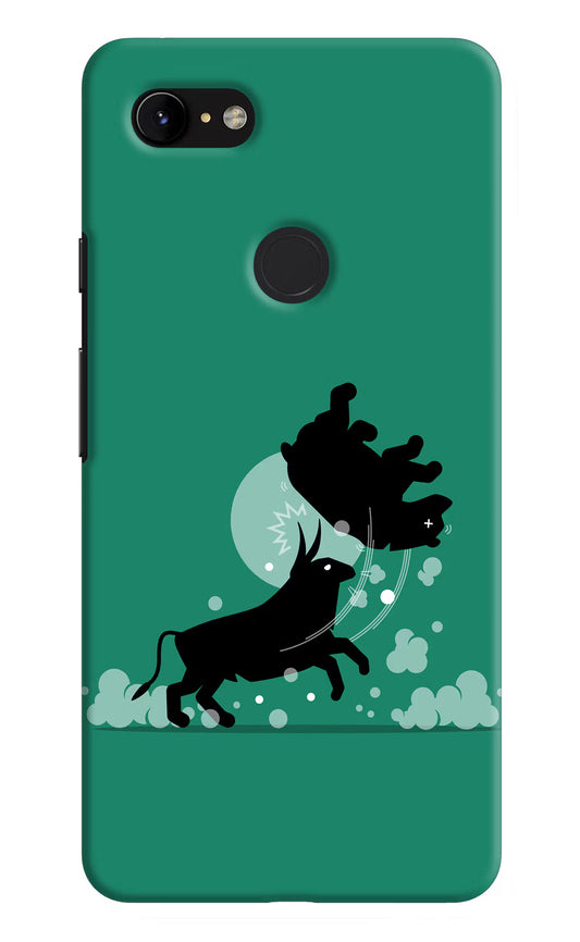Bull Conqueror Google Pixel 3 XL Hard Case Back Cover by Casekaro