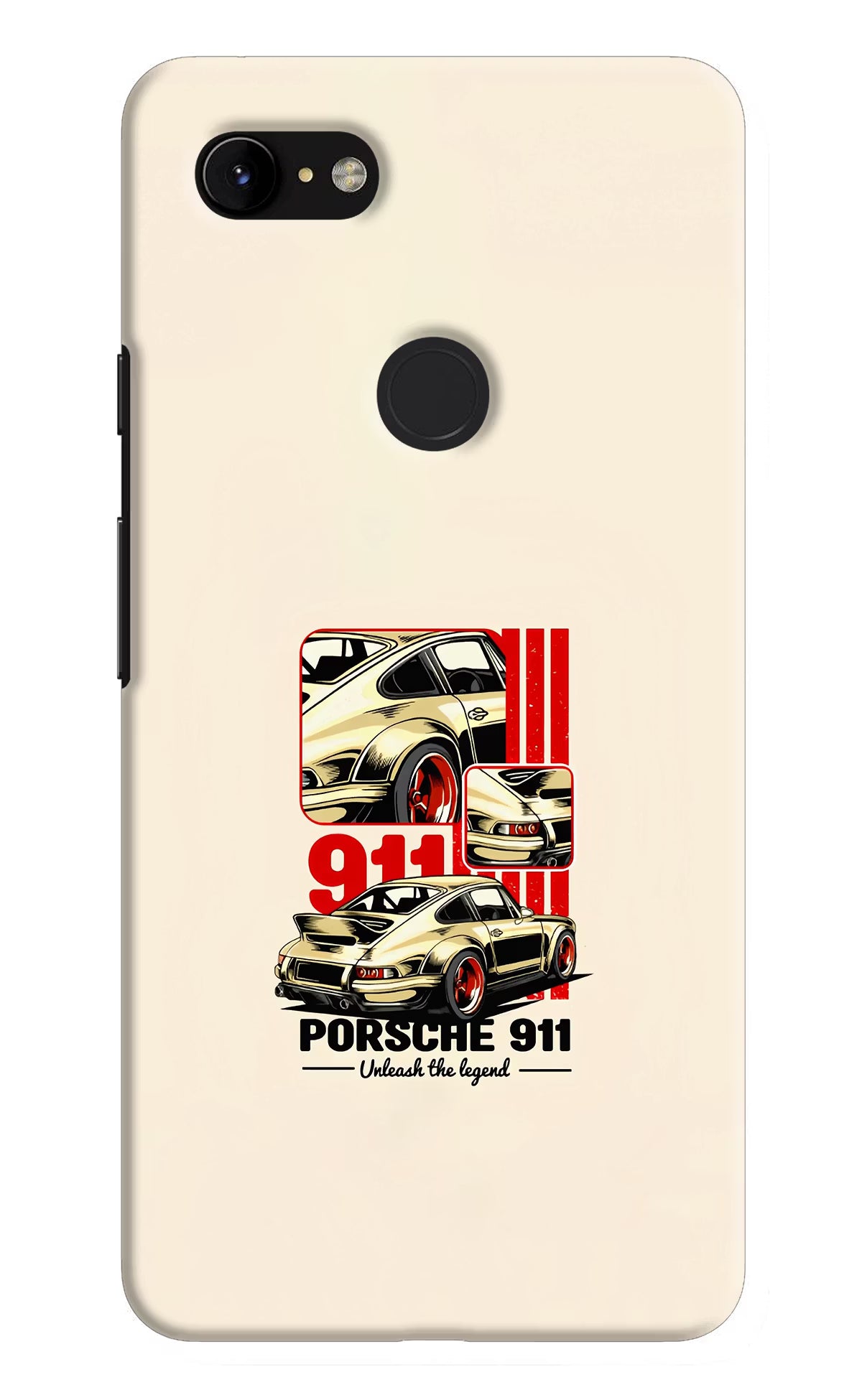 Classic Porsche 911 Google Pixel 3 XL Hard Case Back Cover by Casekaro