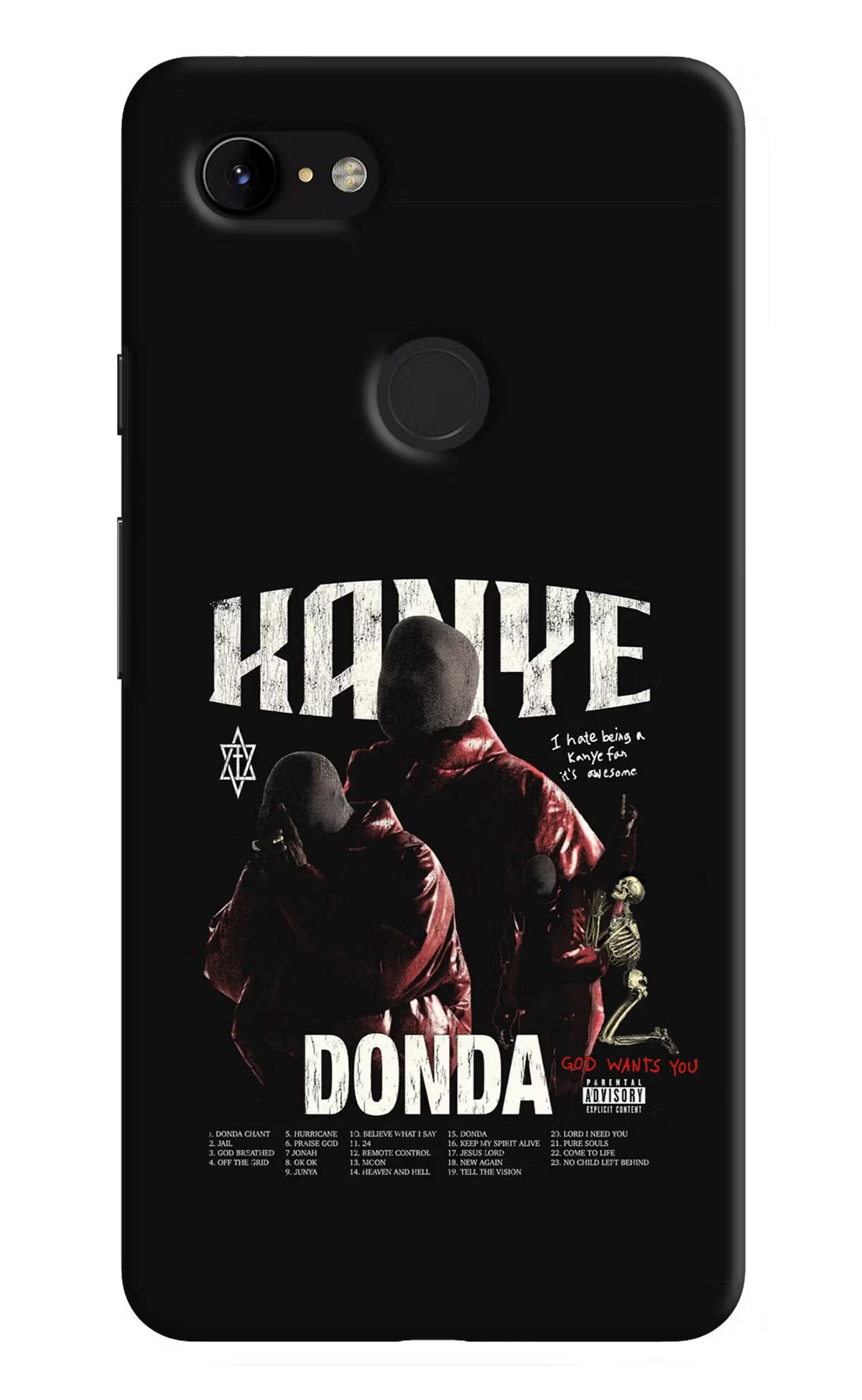 Donda Kanye West Google Pixel 3 XL Hard Case Back Cover by Casekaro